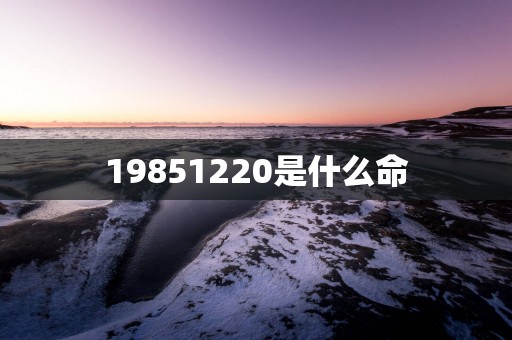 19851220是什么命