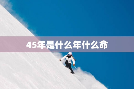 45年是什么年什么命