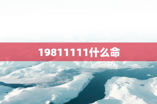 19811111什么命