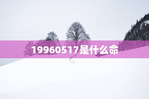 19960517是什么命