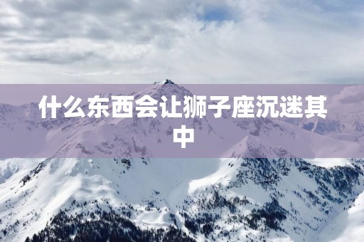 什么东西会让狮子座沉迷其中