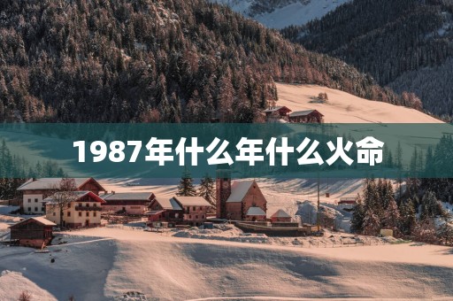 1987年什么年什么火命