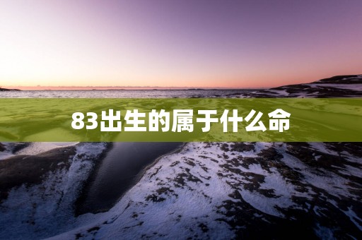 83出生的属于什么命