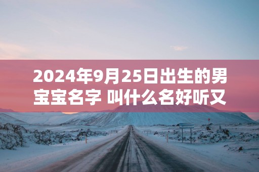 2025年9月25日出生的男宝宝名字 叫什么名好听又吉利