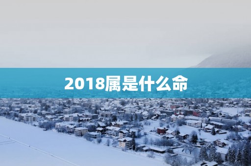 2018属是什么命