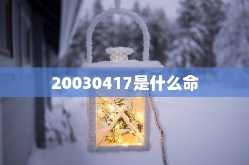 20030417是什么命