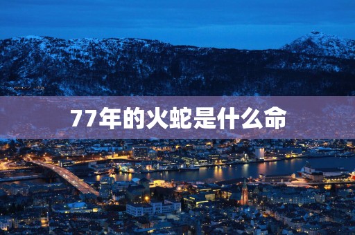 77年的火蛇是什么命