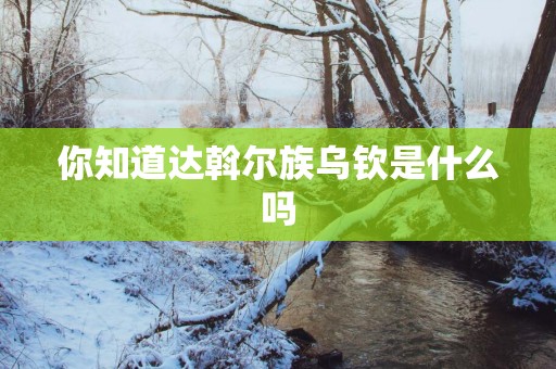 你知道达斡尔族乌钦是什么吗