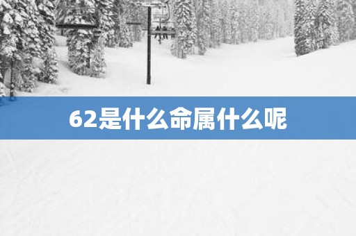 62是什么命属什么呢