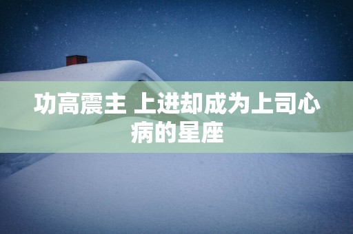 功高震主 上进却成为上司心病的星座