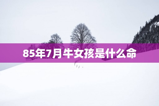 85年7月牛女孩是什么命