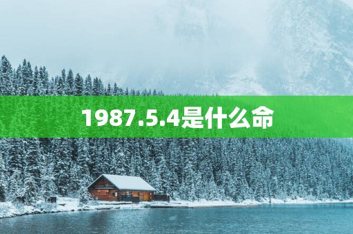 1987.5.4是什么命