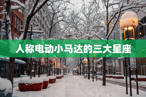 人称电动小马达的三大星座