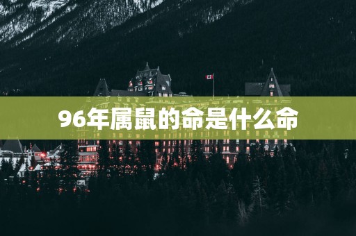 96年属鼠的命是什么命