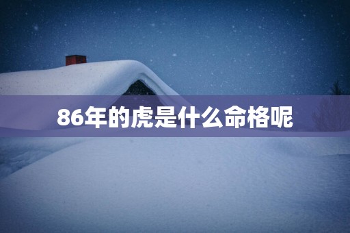 86年的虎是什么命格呢