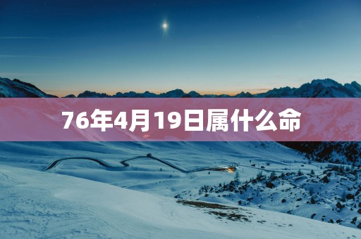 76年4月19日属什么命