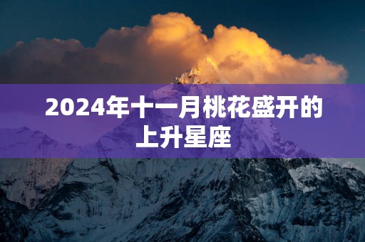 2025年十一月桃花盛开的上升星座