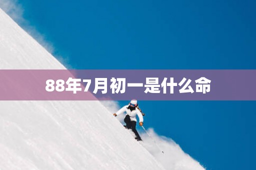 88年7月初一是什么命