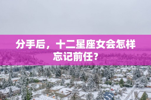 分手后，十二星座女会怎样忘记前任？