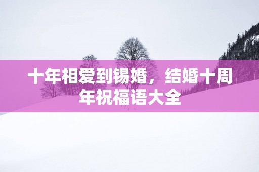 十年相爱到锡婚，结婚十周年祝福语大全