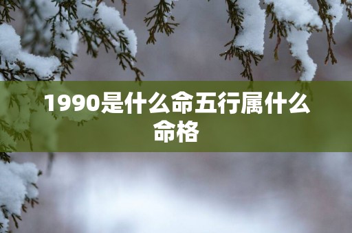 1990是什么命五行属什么命格