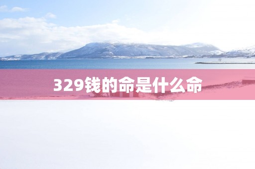 329钱的命是什么命