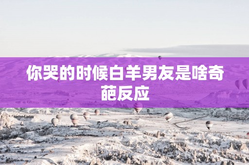 你哭的时候白羊男友是啥奇葩反应