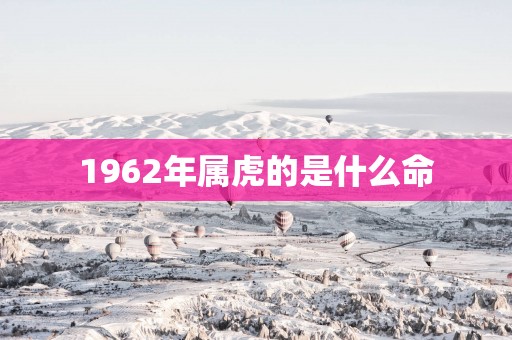 1962年属虎的是什么命