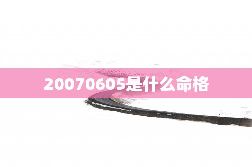 20070605是什么命格