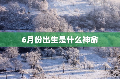 6月份出生是什么神命