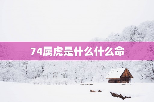 74属虎是什么什么命