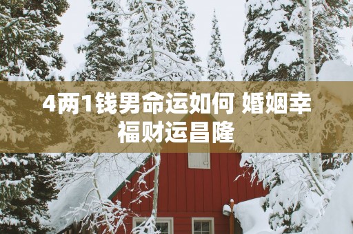 4两1钱男命运如何 婚姻幸福财运昌隆