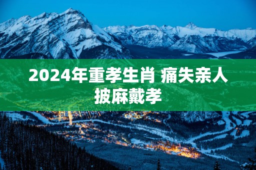 2025年重孝生肖 痛失亲人披麻戴孝