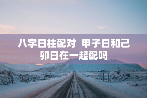 八字日柱配对  甲子日和己卯日在一起配吗