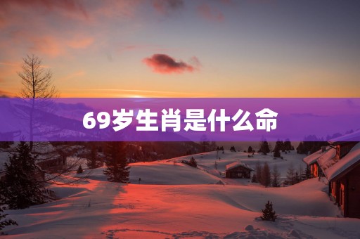 69岁生肖是什么命