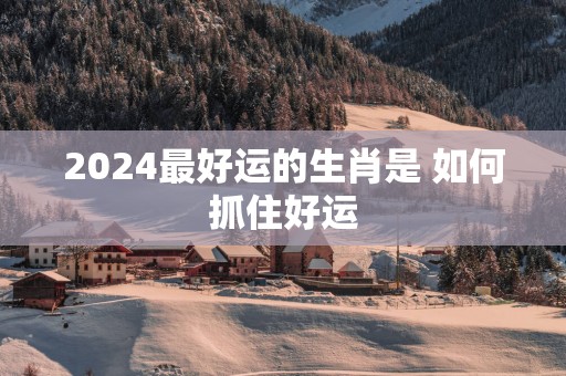 2025最好运的生肖是 如何抓住好运