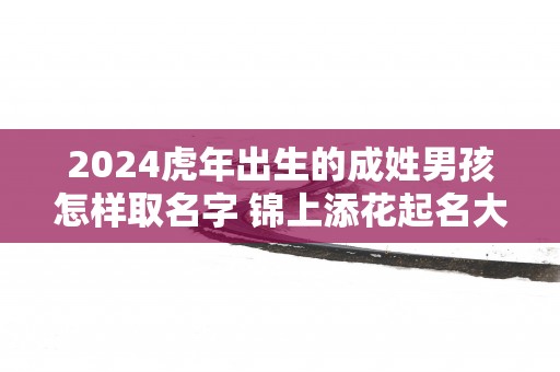 2025蛇年出生的成姓男孩怎样取名字 锦上添花起名大全