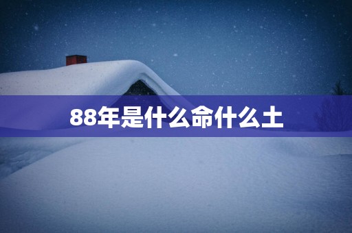 88年是什么命什么土
