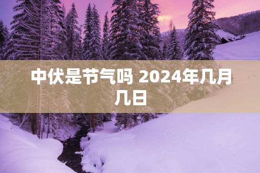 中伏是节气吗 2025年几月几日
