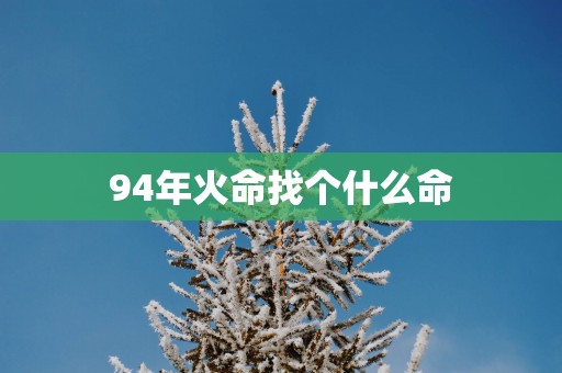 94年火命找个什么命