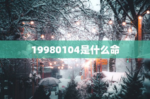 19980104是什么命