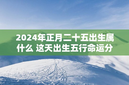 2025年正月二十五出生属什么 这天出生五行命运分析