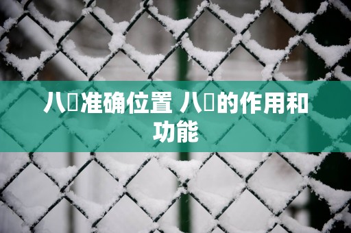八髎准确位置 八髎的作用和功能