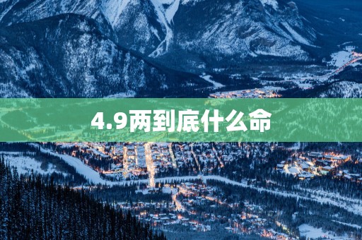 4.9两到底什么命