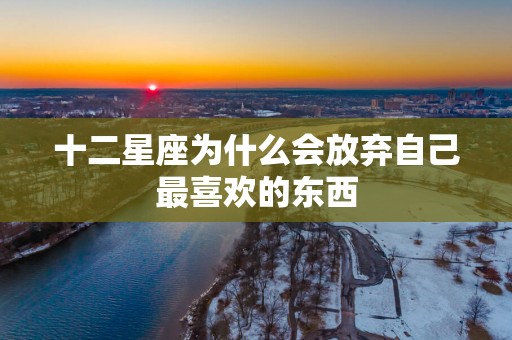 十二星座为什么会放弃自己最喜欢的东西