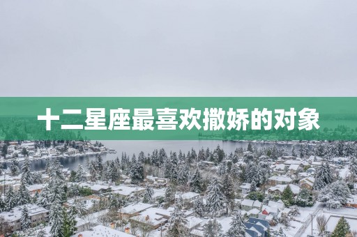 十二星座最喜欢撒娇的对象