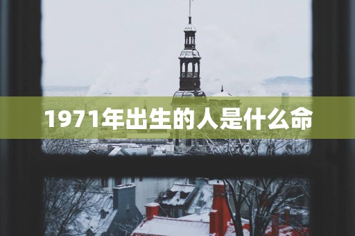 1971年出生的人是什么命
