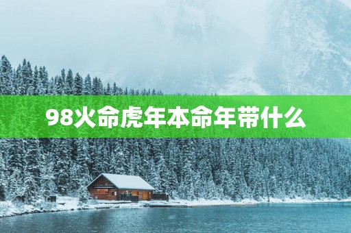 98火命蛇年本命年带什么