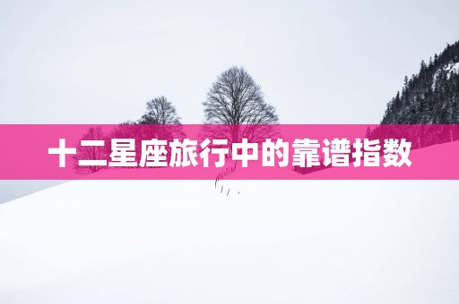 十二星座旅行中的靠谱指数