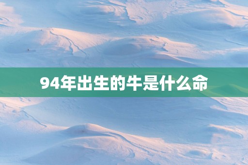 94年出生的牛是什么命